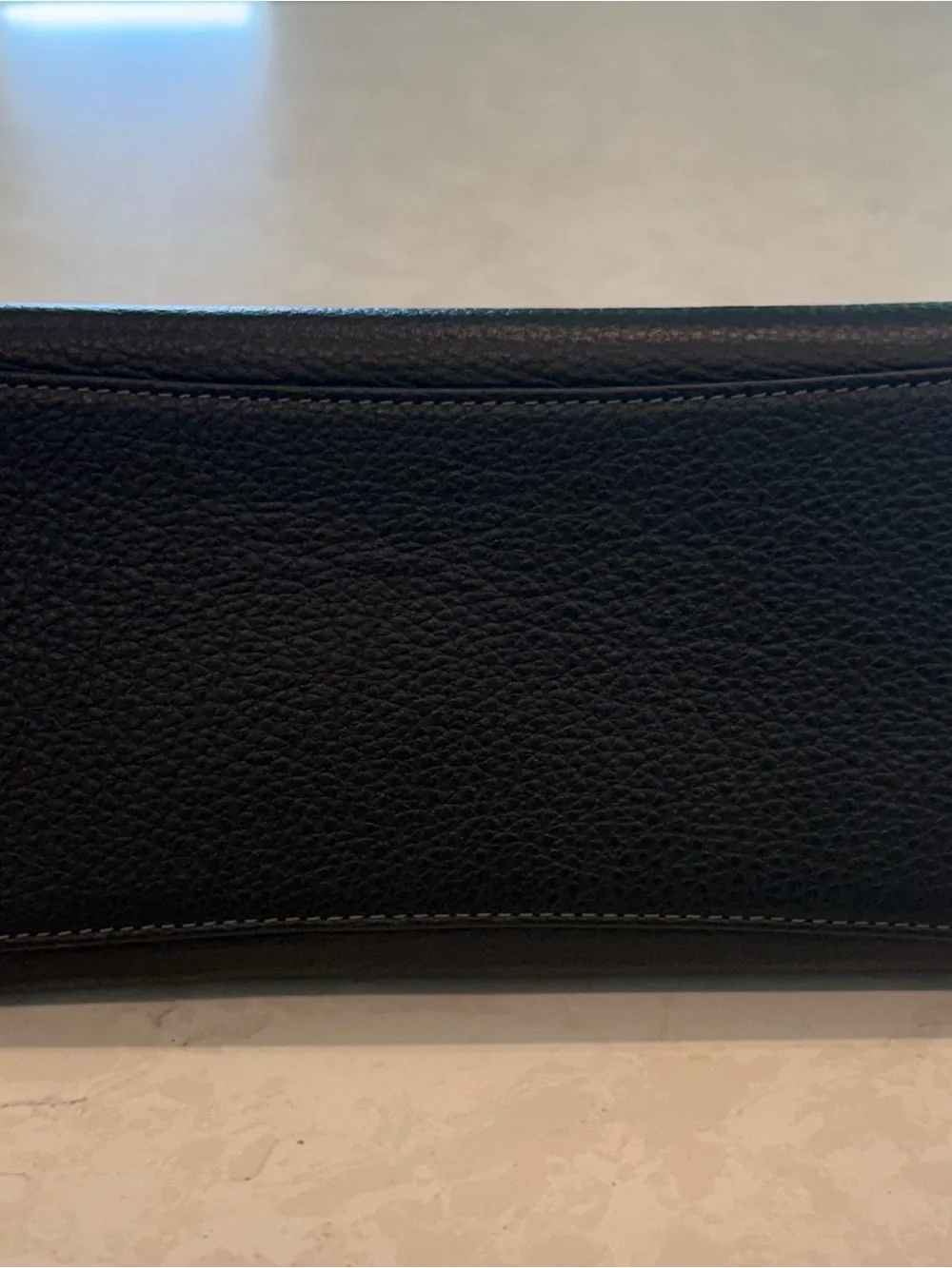 COACH Georgia Black Leather Satchel Handbag